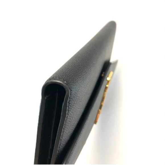 SAINT LAURENT Black Large Uptown Ysl Monogram Leather Wallet - Picture 6 of 10
